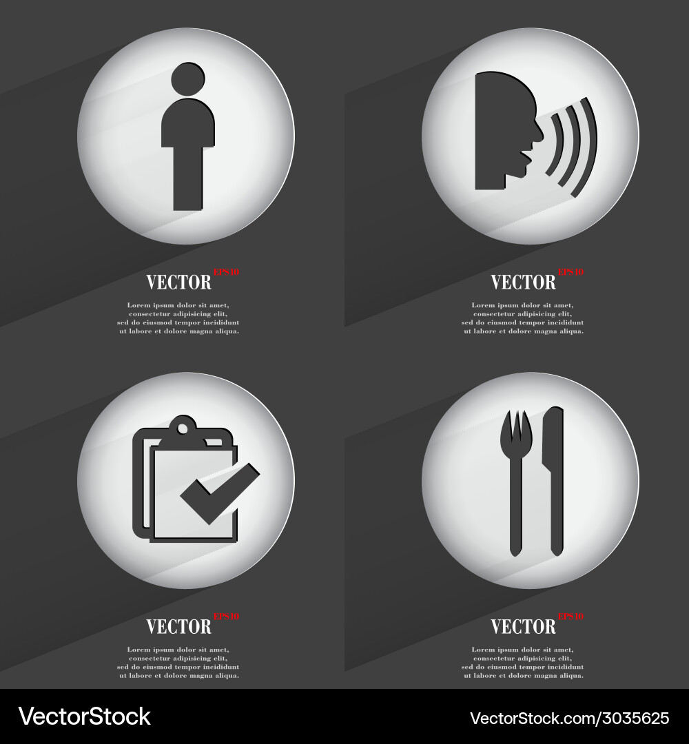 Set of one-color web buttons flat design simple Vector Image