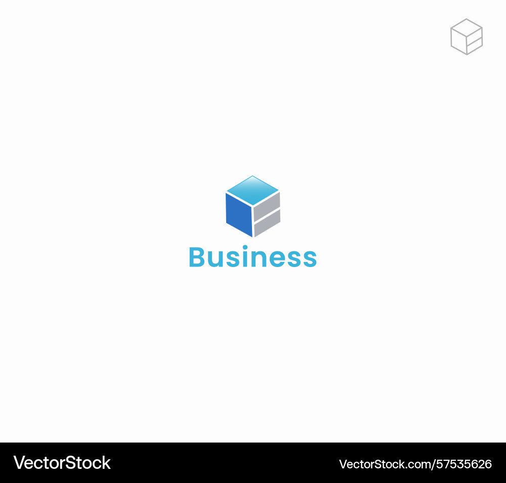 3d modern hexagonal window structure logo design Vector Image