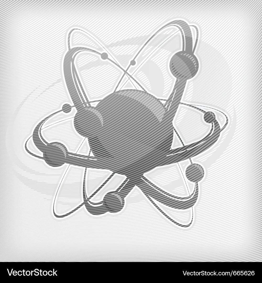 Atomic Structure with Electrons Vector Image