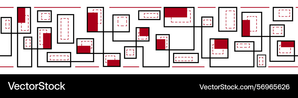 Border of intersecting rectangles and lines Border of intersecting rectangles and lines vector image