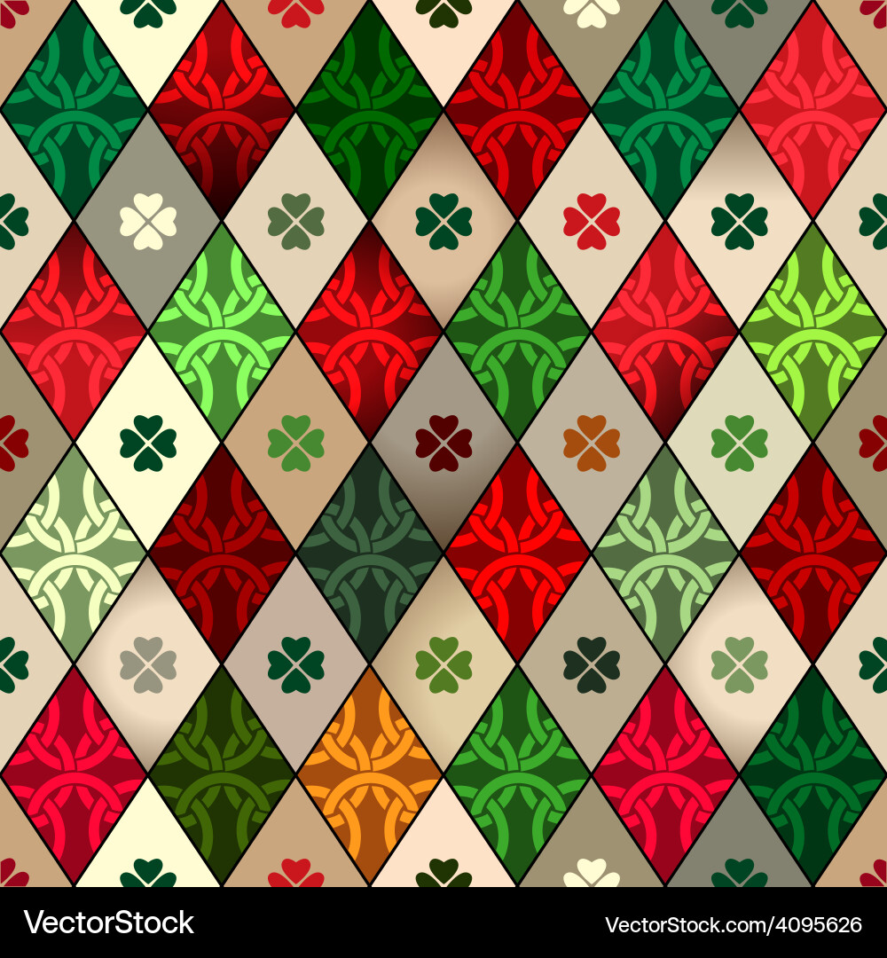 Celtic pattern with rhombuses vector image