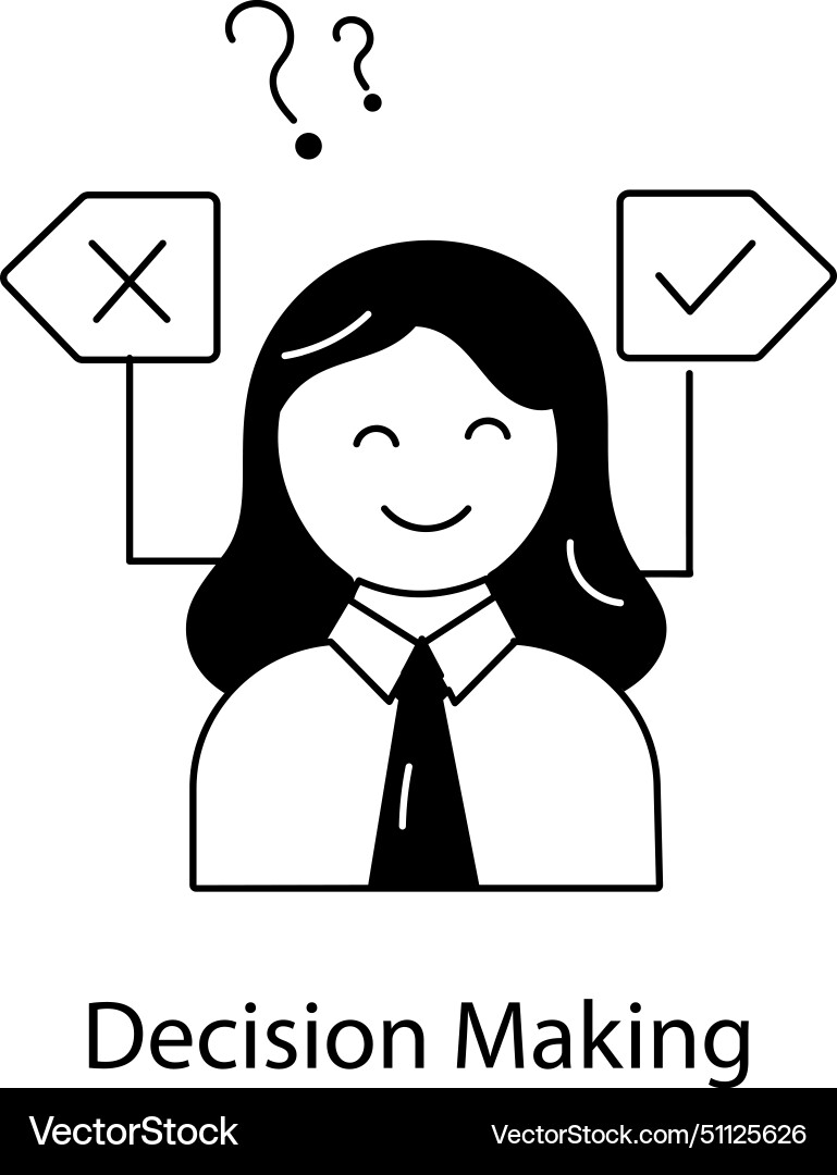 Decision making Royalty Free Vector Image - VectorStock