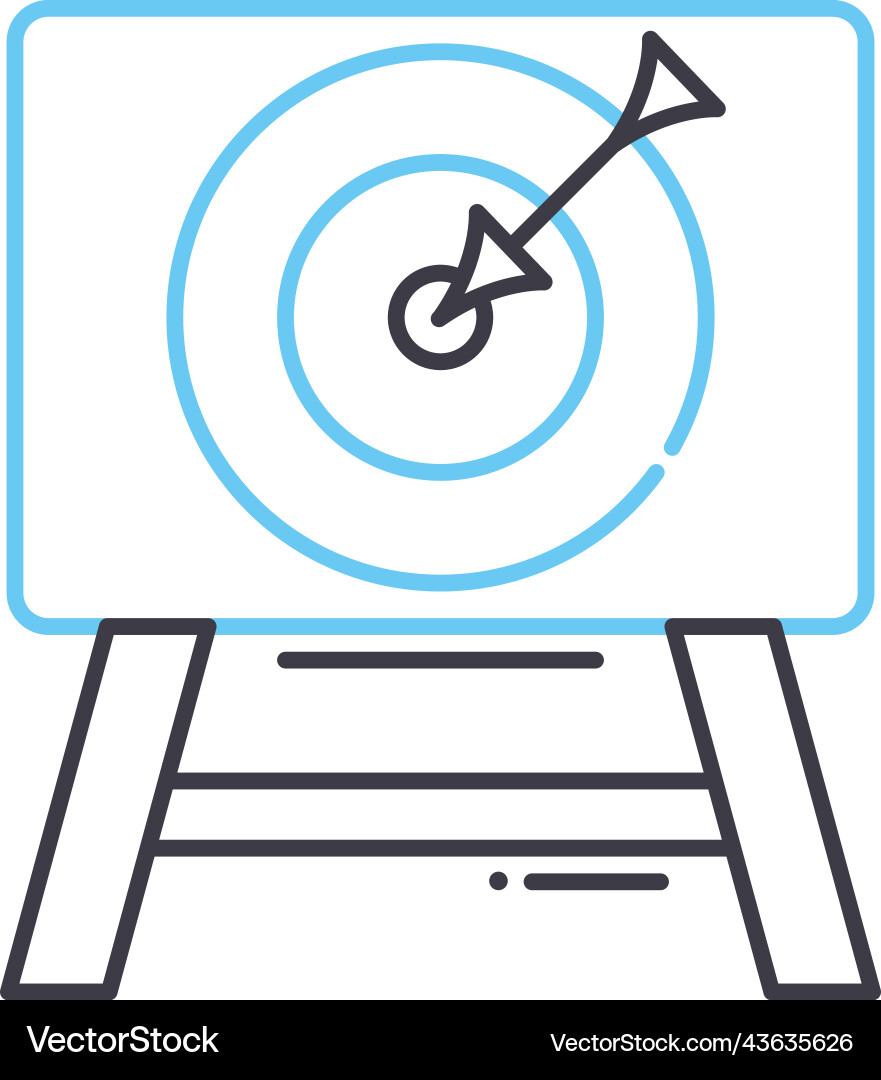 Determine object line icon outline symbol Determine object line icon outline symbol Vector Image