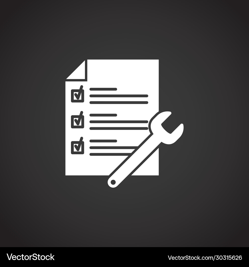 Fix and service related icon on background Vector Image