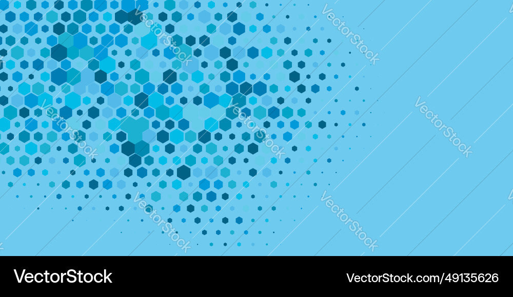 Geometric multi size hexagon with color Vector Image