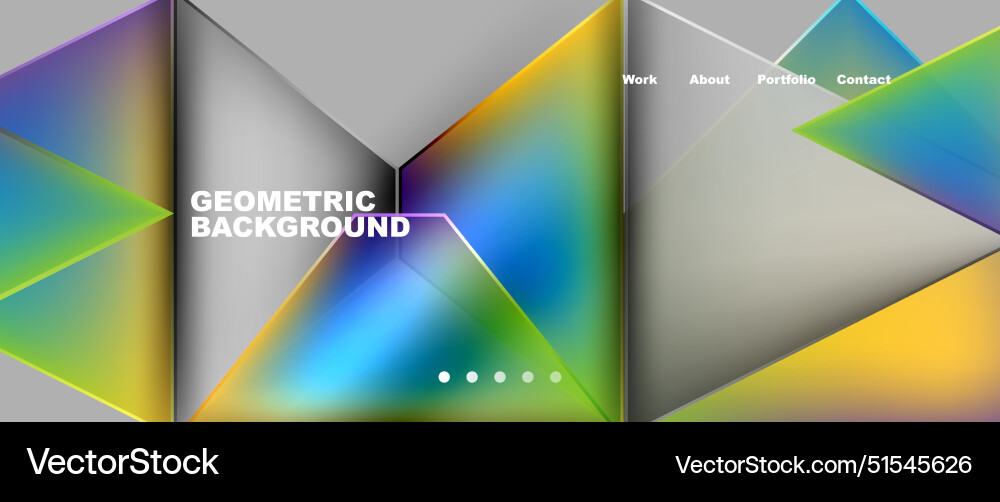 Gradient triangle geometric minimal wallpaper Vector Image