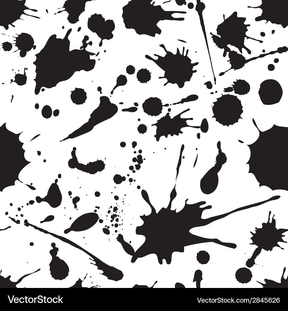 Ink Splatter Seamless Pattern vector image