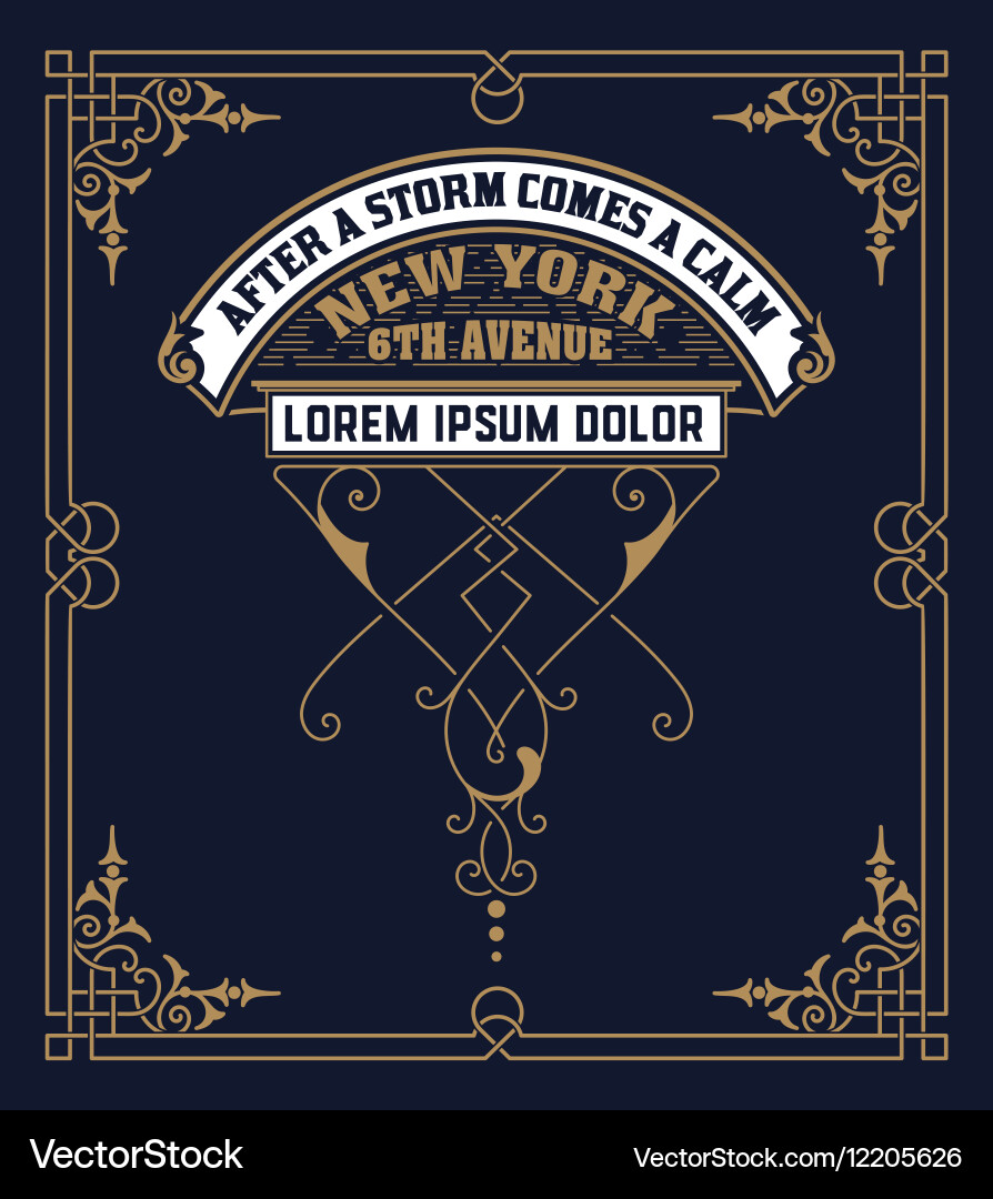 Old badge elements by layers vector image