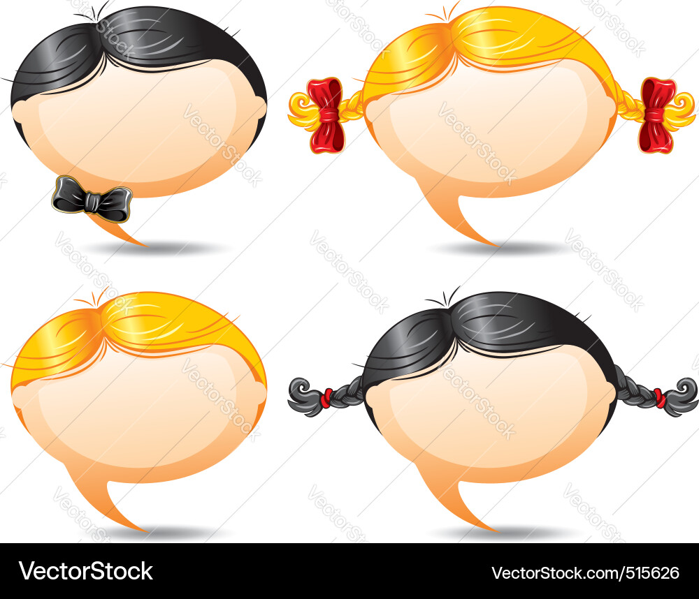 Speech Bubbles Communication Set Vector Image