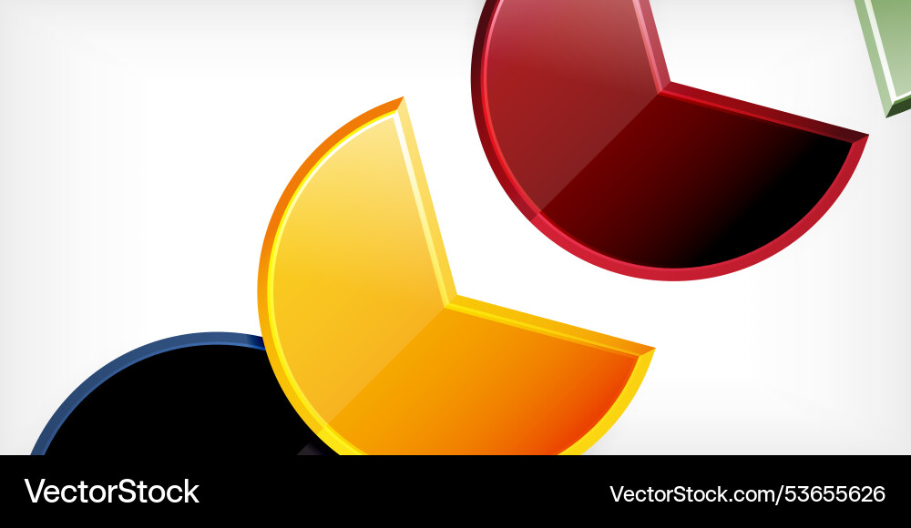 Trendy round shapes with triangular angle design Vector Image