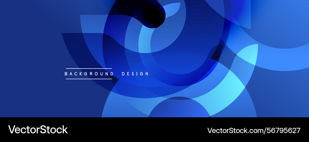 Abstract blue design features overlapping rounded Abstract blue design features overlapping rounded vector image
