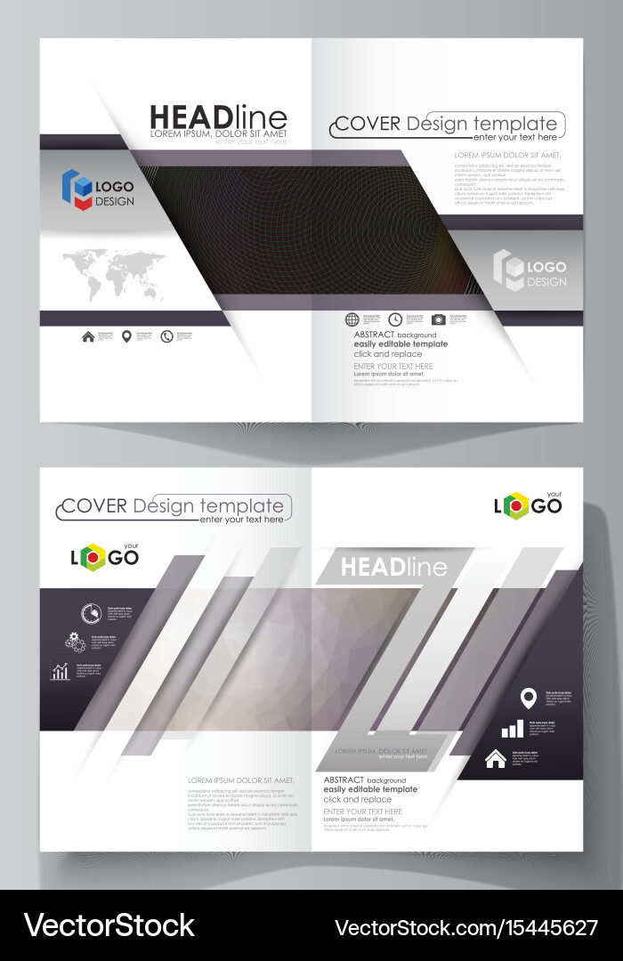 Business templates for bi fold brochure flyer Vector Image