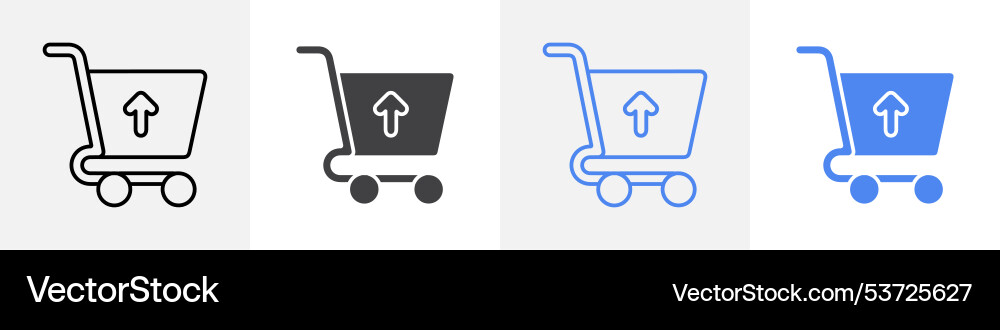 Cart icon set use for web vector image