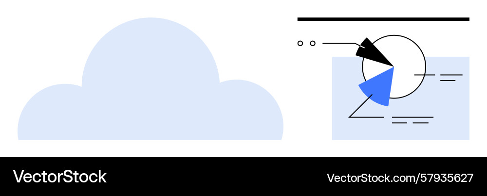 Cloud Computing mit Datenanalyse-Visualisierung Cloud Computing mit Datenanalyse-Visualisierung Vektorbild