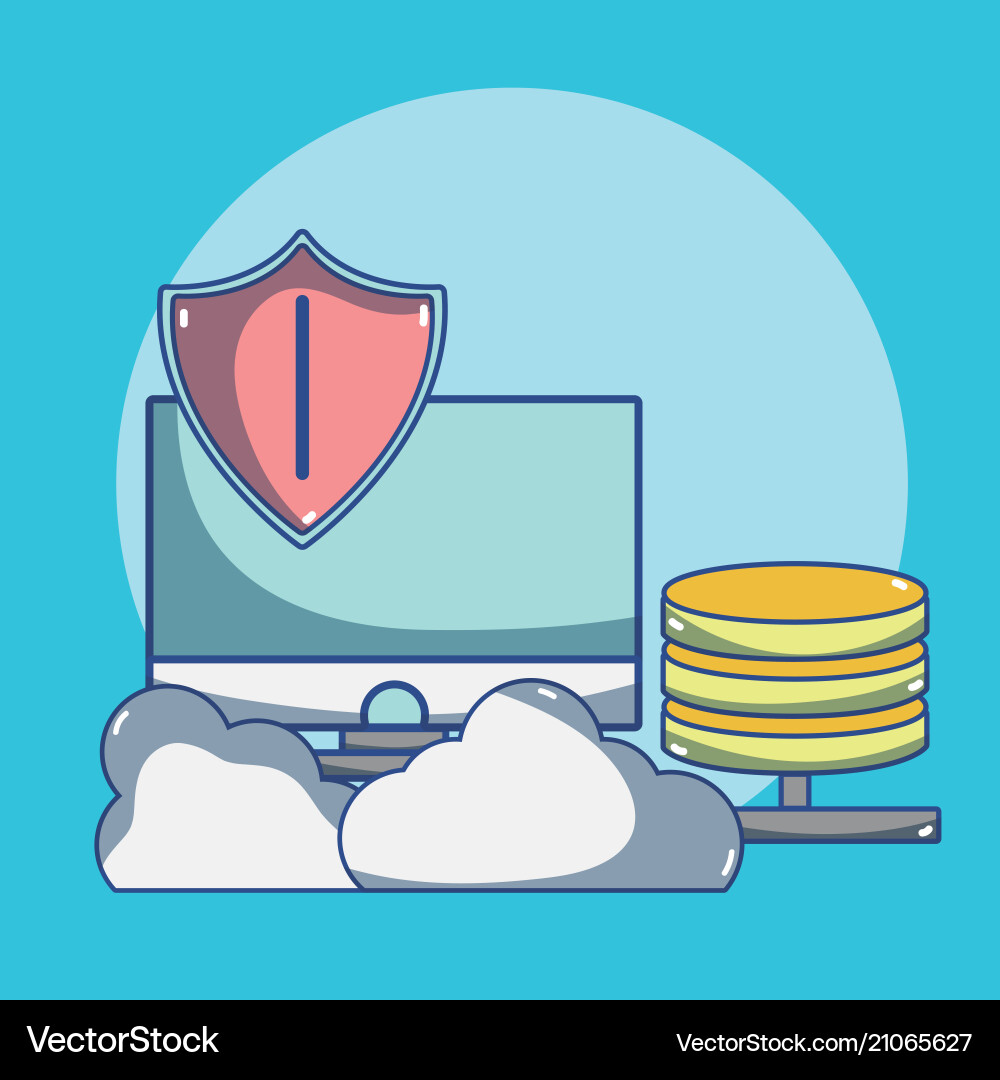 Cloud computing technology Vector Image