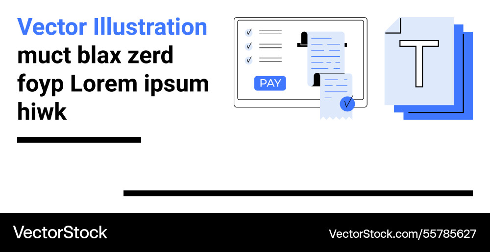 Digital payment process with receipt checklist Digital payment process with receipt checklist vector image