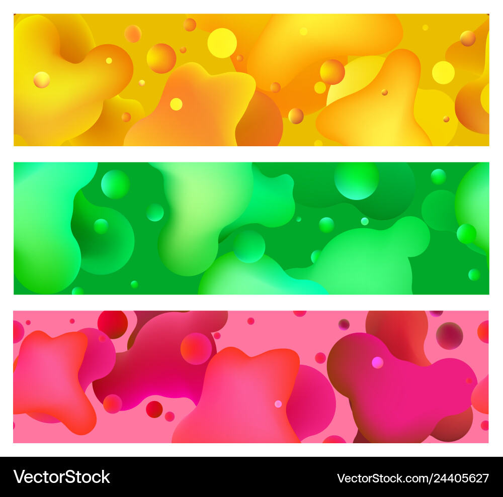 Fluid Gradient Patterns Vector Image