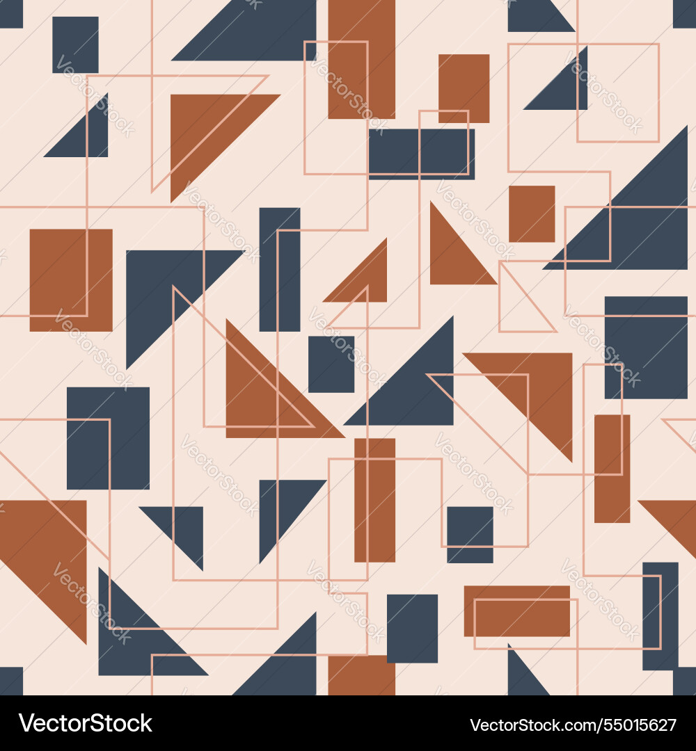 Geometric abstract seamless surface pattern vector image