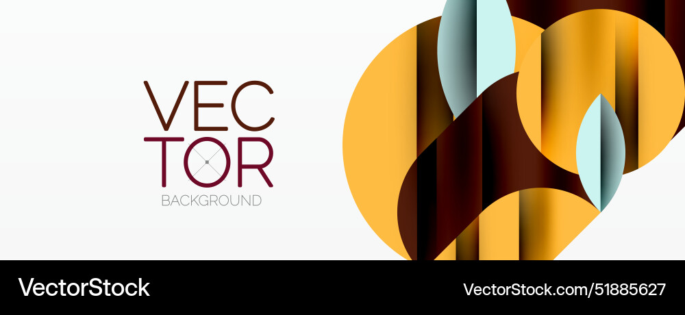 Geometric diagonal line and circle shape wide Geometric diagonal line and circle shape wide vector image