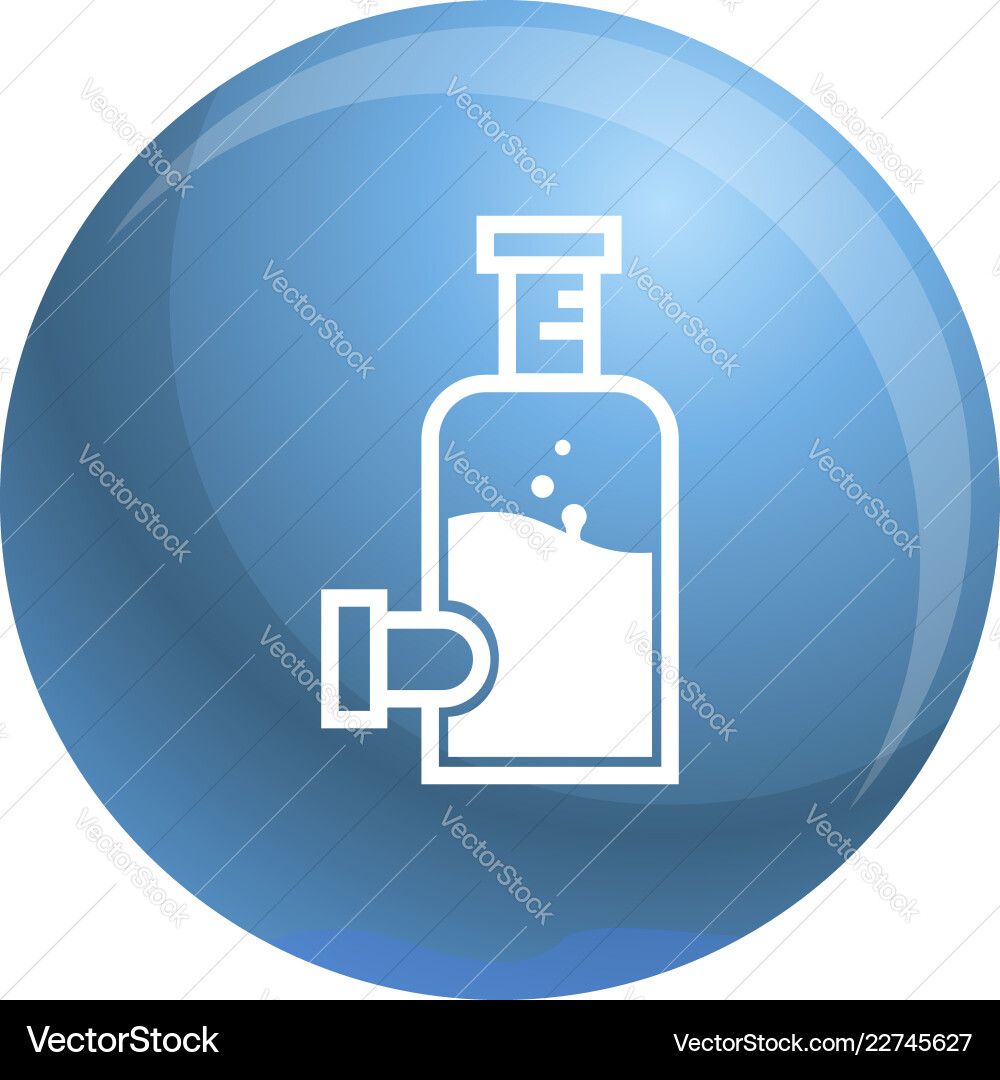 Glass flask icon simple style Glass flask icon simple style vector image