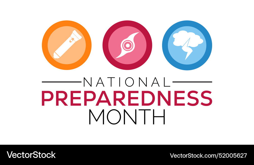 National preparedness month Royalty Free Vector Image
