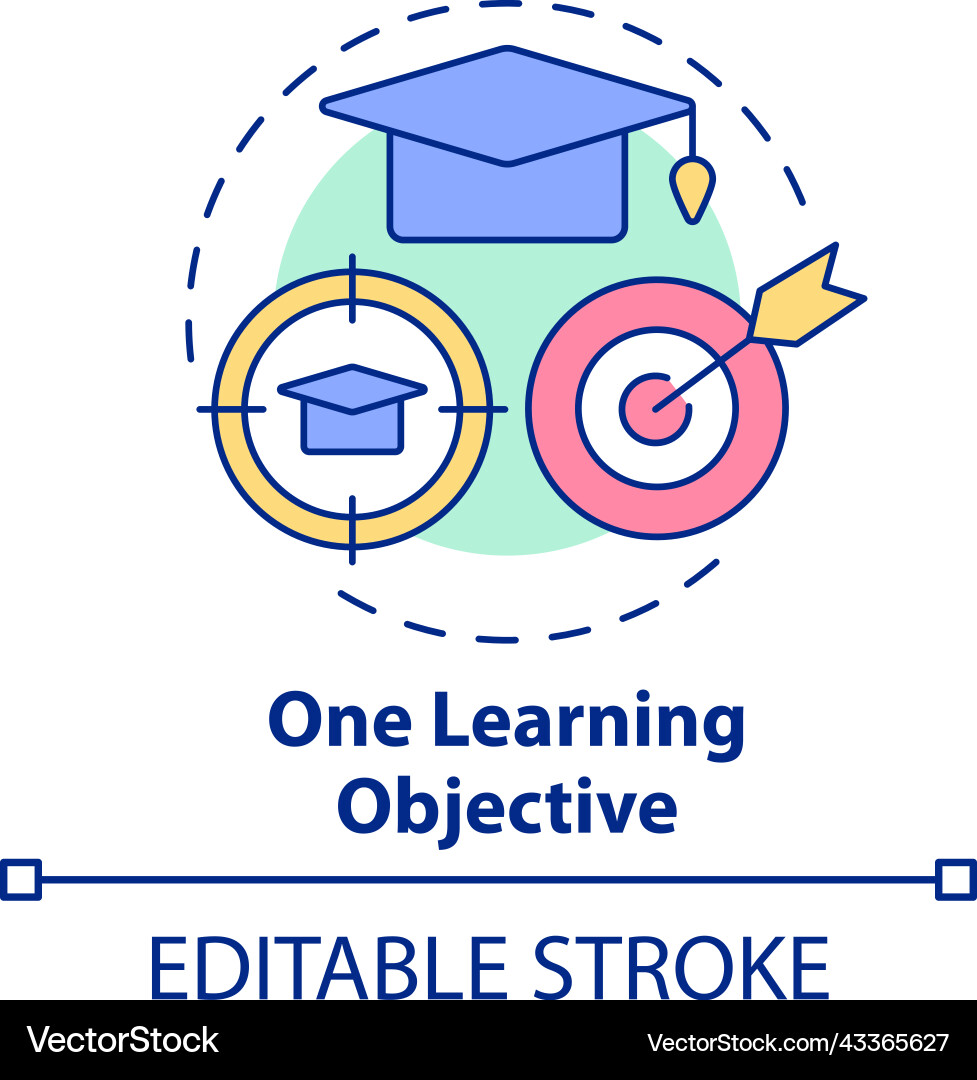 One learning objective concept icon One learning objective concept icon vector image