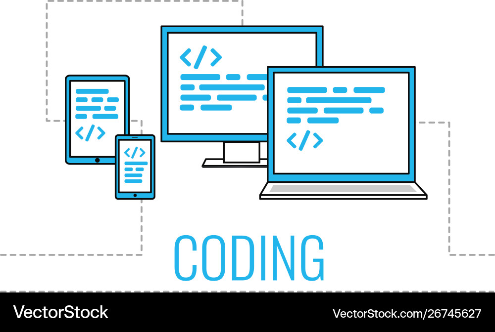 Simple for coding web site Vector Image