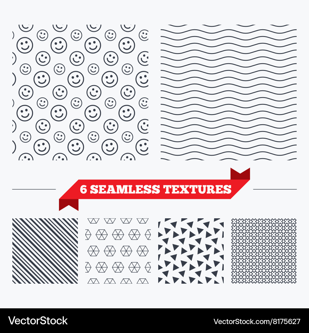 Smile lines seamless pattern Vector Image