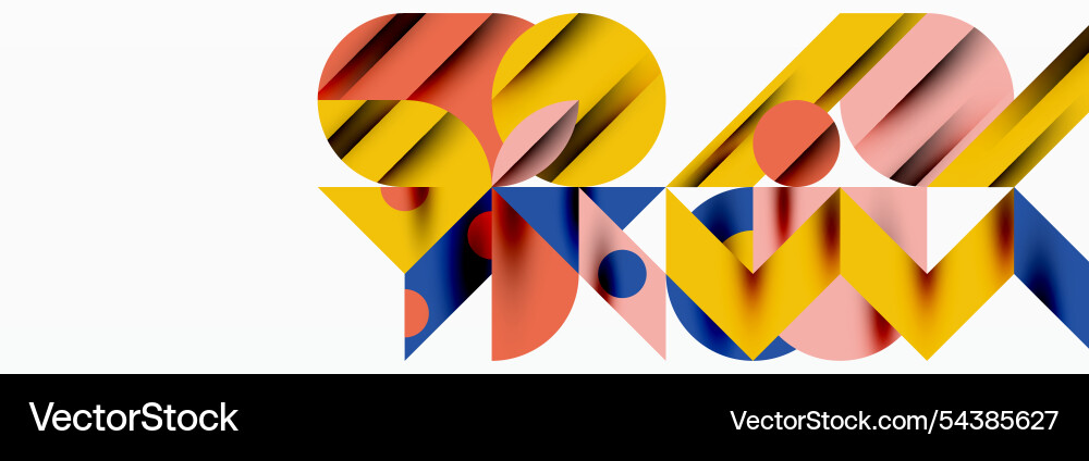 Trendy triangles lines round elements and circles Vector Image