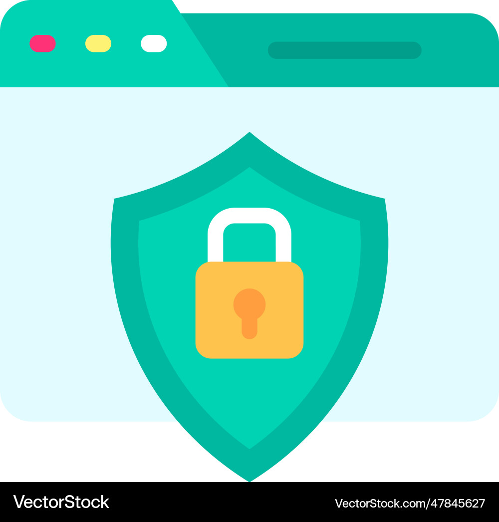 Web security icon image Vector Image