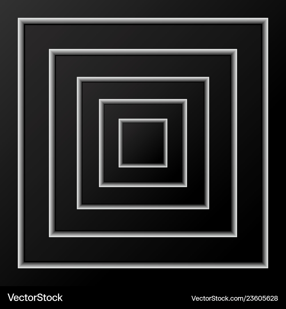 Abstract background of black squares with shadow Vector Image