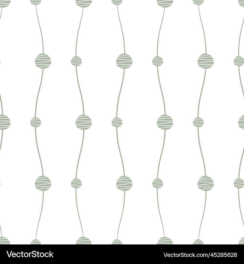 Abstract seamless pattern waves with circles Vector Image