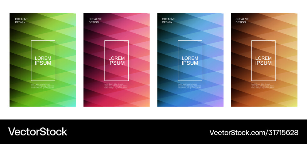 Colorful gradient minimal geometric line pattern Vector Image