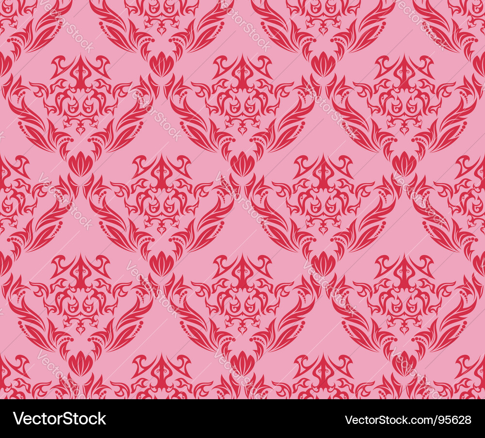 Damask pattern vector image
