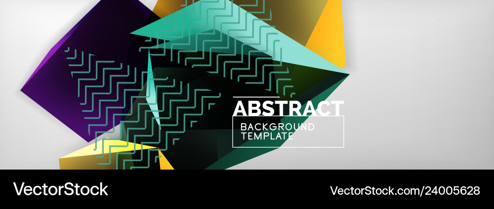 Dark 3d triangular low poly shapes abstract Vector Image