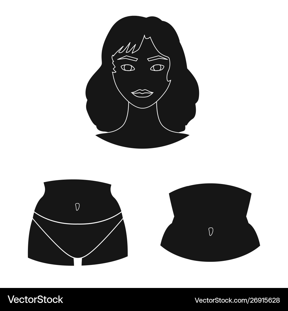 Design body and part icon collection Vector Image