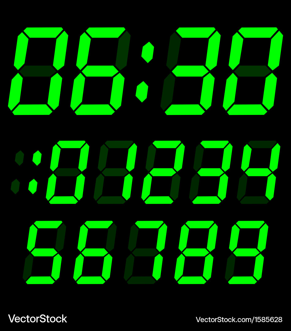 Electronic Digit Display Vector Image