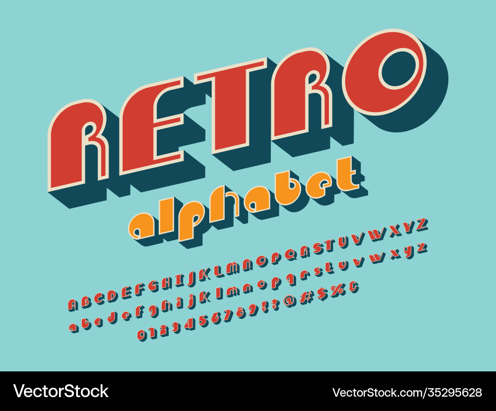 Groovy font vector image