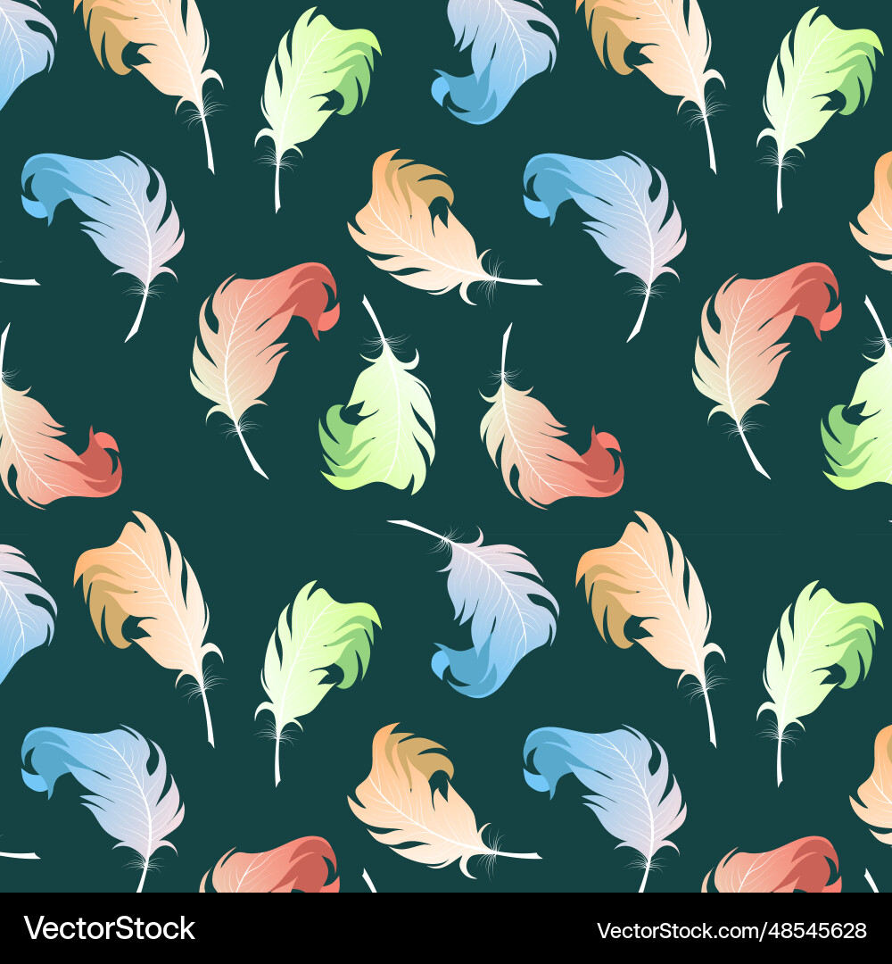 Light feathers in the pattern Light feathers in the pattern Vector Image