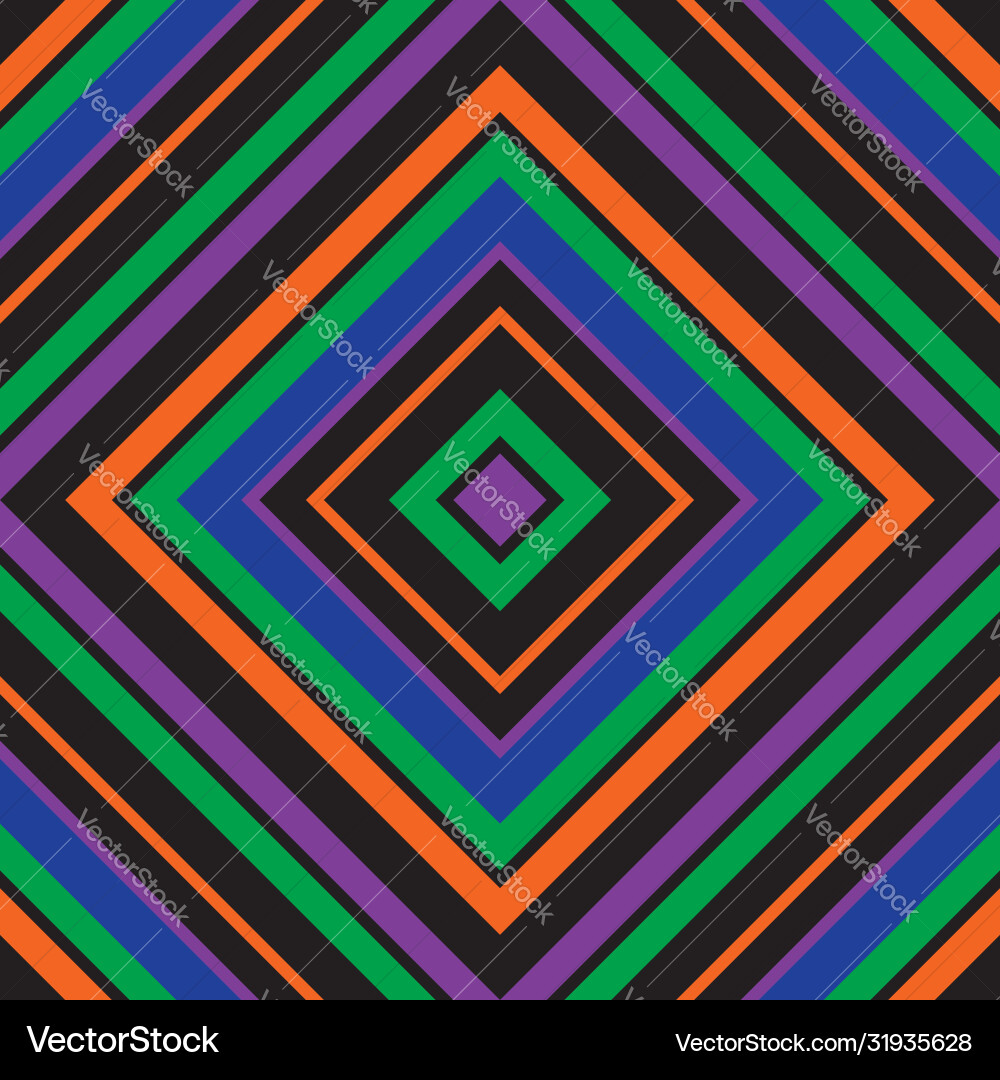 Rainbow argyle diagonal stripes seamless pattern Rainbow argyle diagonal stripes seamless pattern Vector Image