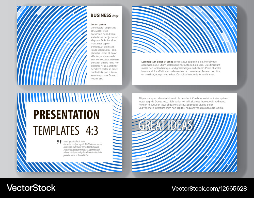 Set of business templates for presentation slides vector image