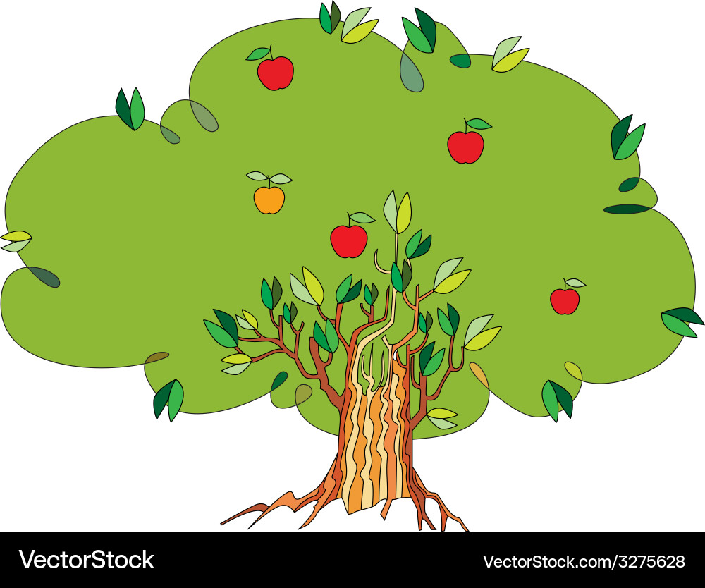 Tree with apples Vector Image