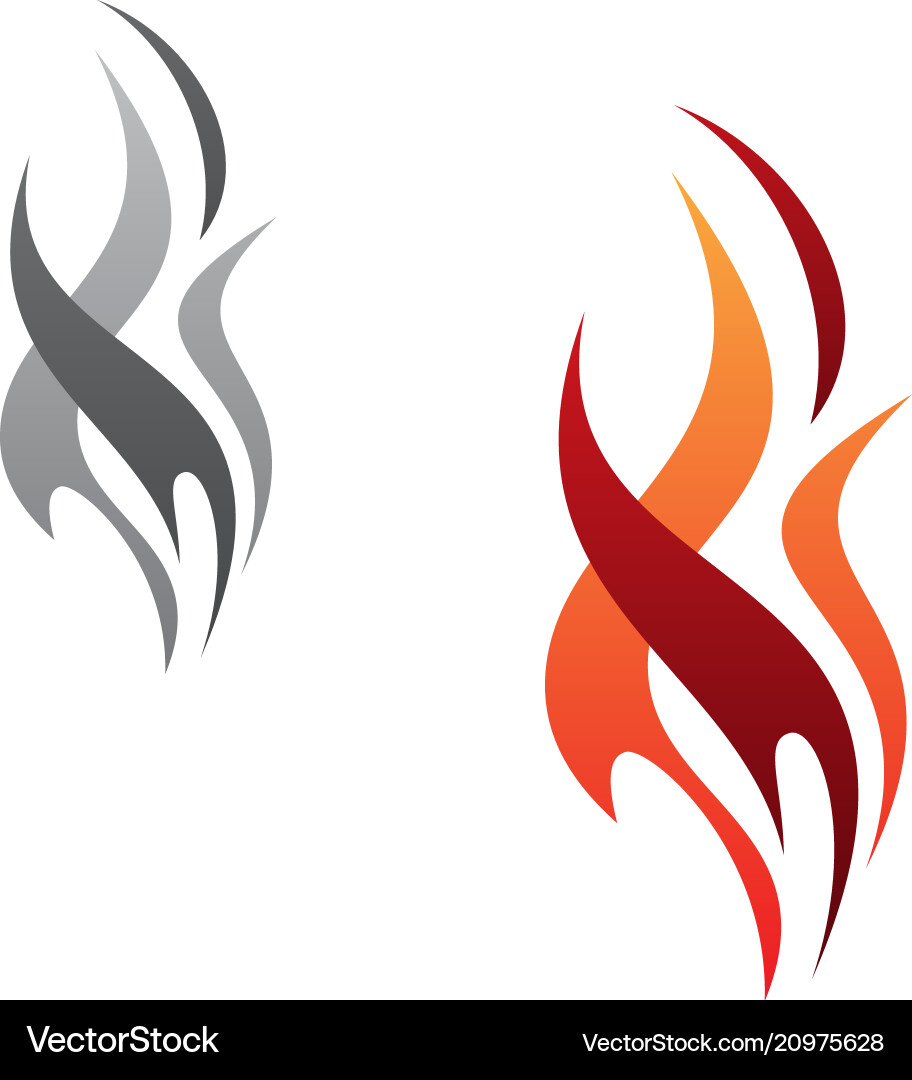 Tribal Flame Icon - Minimalist Fire Vector Image