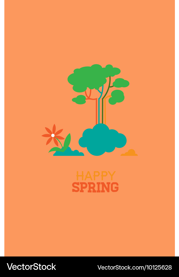 With spring clouds Vector Image