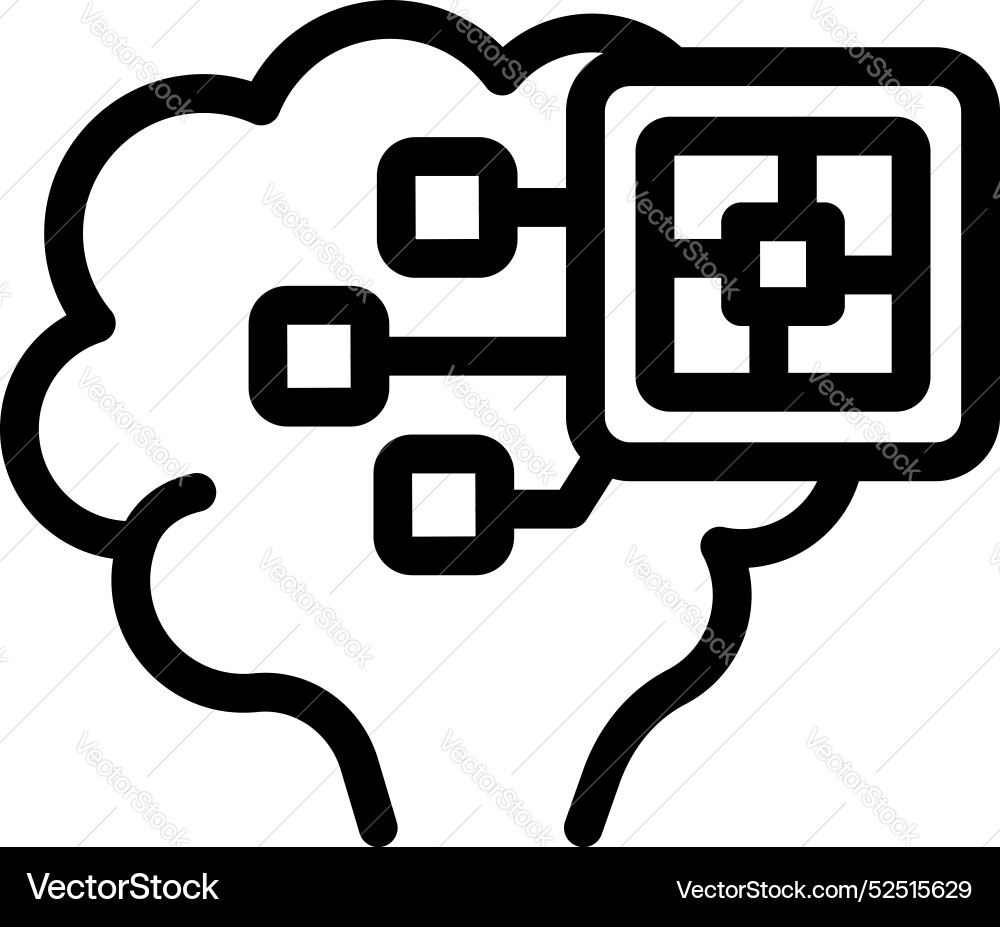 Ai chip connecting to cloud computing system icon Ai chip connecting to cloud computing system icon vector image