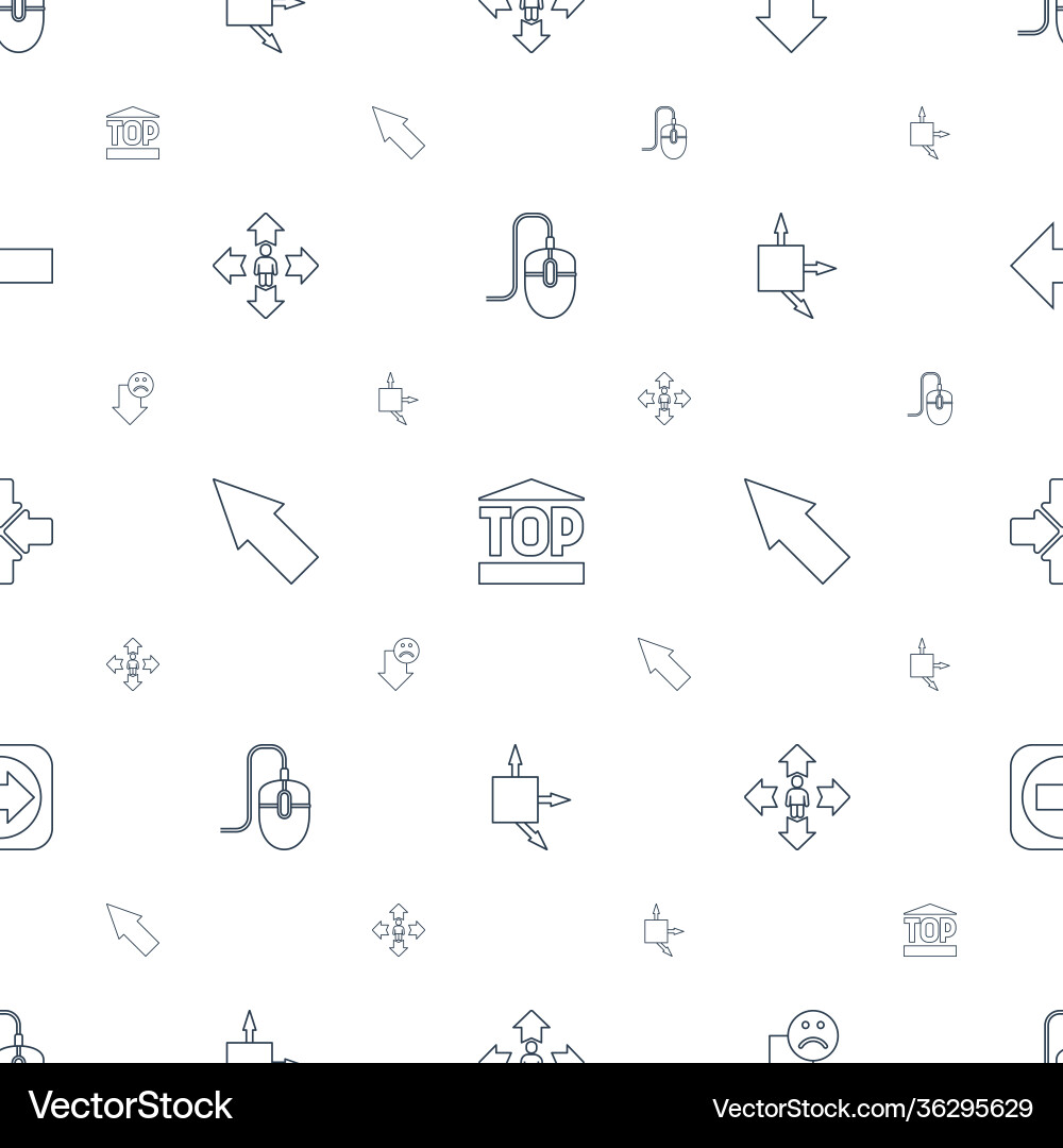 Cursor icons pattern seamless white background Vector Image