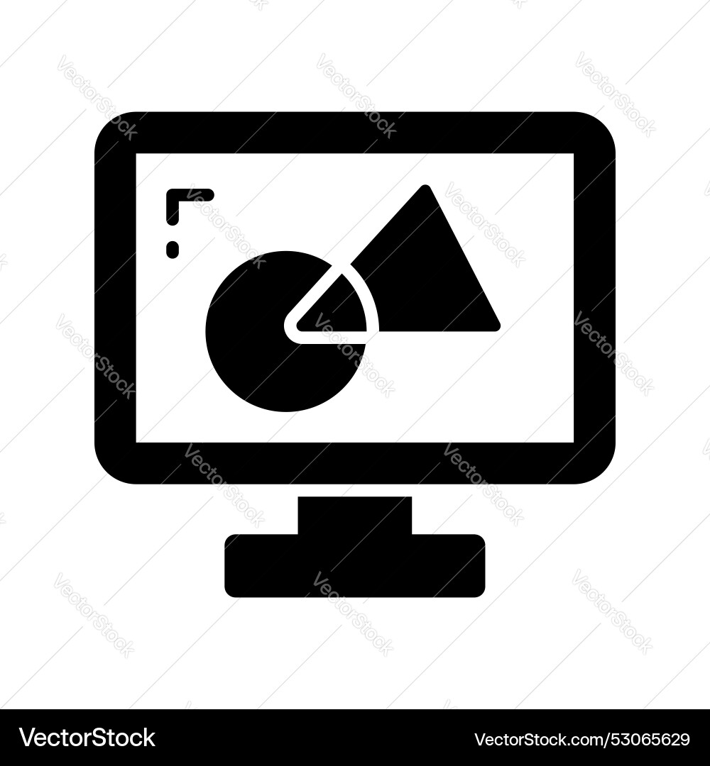 Design inside monitor showing concept icon Vector Image