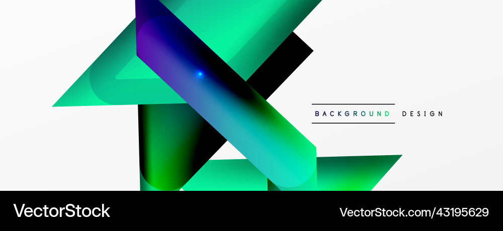 Dynamic 3d geometric abstract background Vector Image