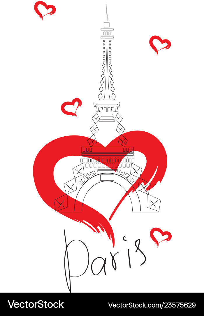 Eiffel Tower Icon vector image