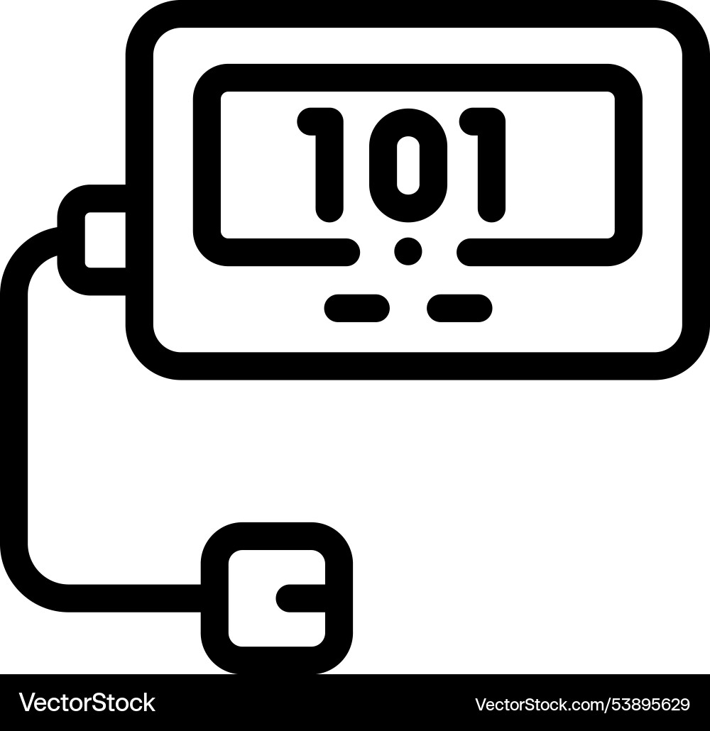 Glucosemeter icon thin linear style design Glucosemeter icon thin linear style design vector image